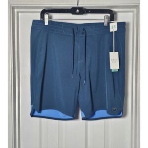 Free Fly Dawn Patrol Board Shorts Men's Size 33 Legion Blue Quick Dry No Inseam